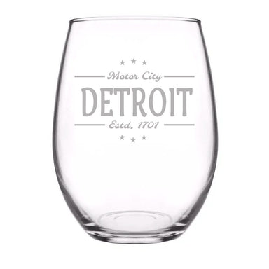 Wine Glass - Detroit Stars - Detroit Shirt CompanyDetroit Shirt CompanyDrinkware (Accessories)