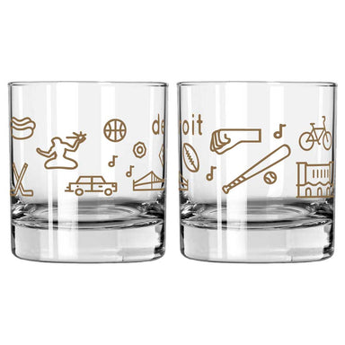 Whiskey Rocks Glass - Detroit Icons - Detroit Shirt CompanyDetroit Shirt CompanyDrinkware (Accessories)