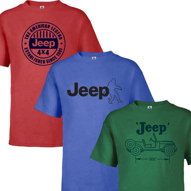 Youth - Jeep 3 PACK A - Detroit Shirt CompanyFCA - JeepKids Apparel