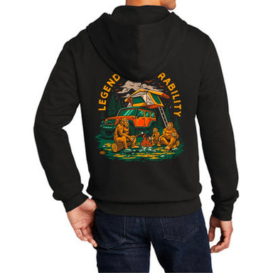 Mens Jeep® Sasquatch Zip Hoodie Sweatshirt - Black - Detroit Shirt CompanyFCA - JeepHoodies (Apparel)