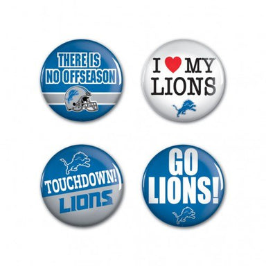 Detroit Lions - 4 button pack - Detroit Shirt CompanyWinCraftOther Accessories