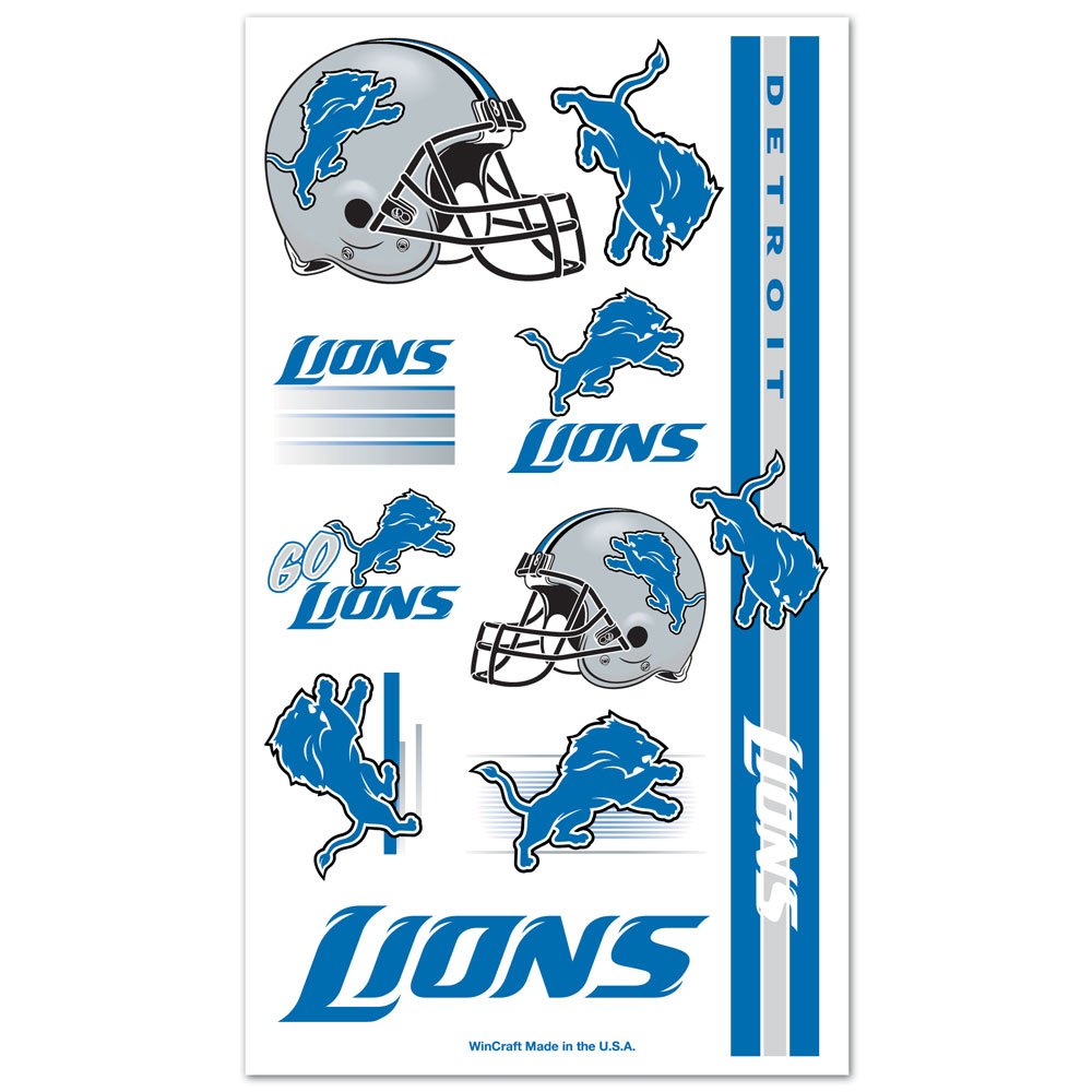 Detroit Lions - Tattoo Sheet - Detroit Shirt CompanyWinCraftDecals (Accessories)