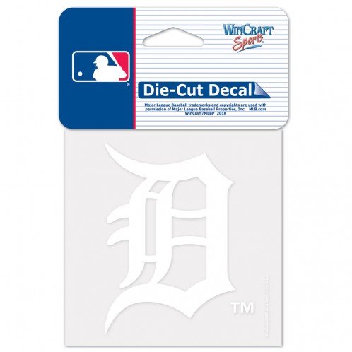 Detroit Tigers - 4" White Decal - Detroit Shirt CompanyWinCraftDecals (Accessories)