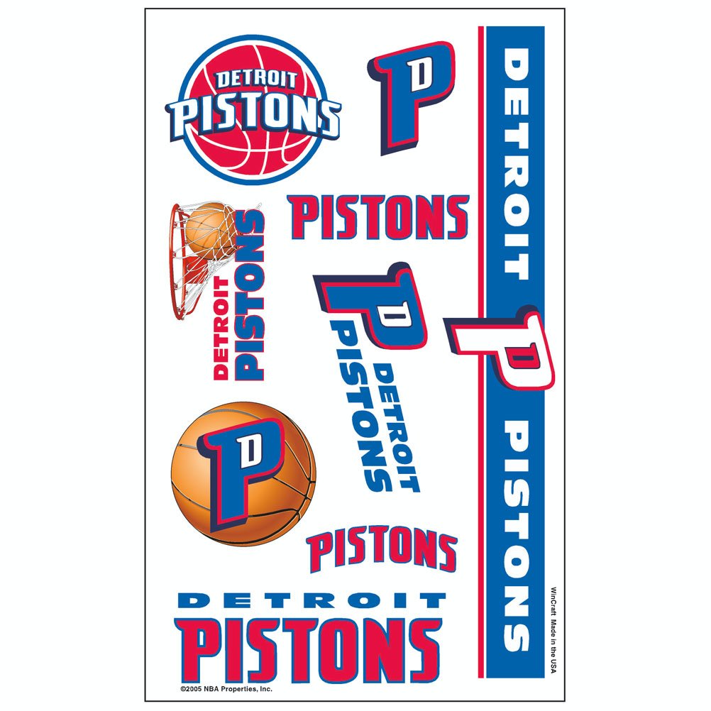 Detroit Pistons - Tattoo Sheet - Detroit Shirt CompanyWinCraftDecals (Accessories)