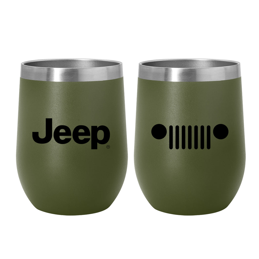 Jeep Insulated Wine Tumbler - Yellow Matte — Detroit Shirt Company