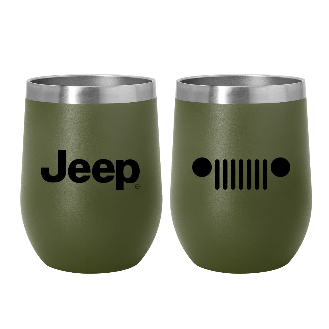 Jeep Insulated Wine Tumbler - Bright Pink Matte