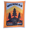 Michigan Pines Sherpa Blanket