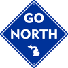 Sign - Michigan Go North-Sign-Detroit Shirt Company