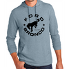 Hoodie - Mens Ford Bronco Circle - Flint Blue Heather