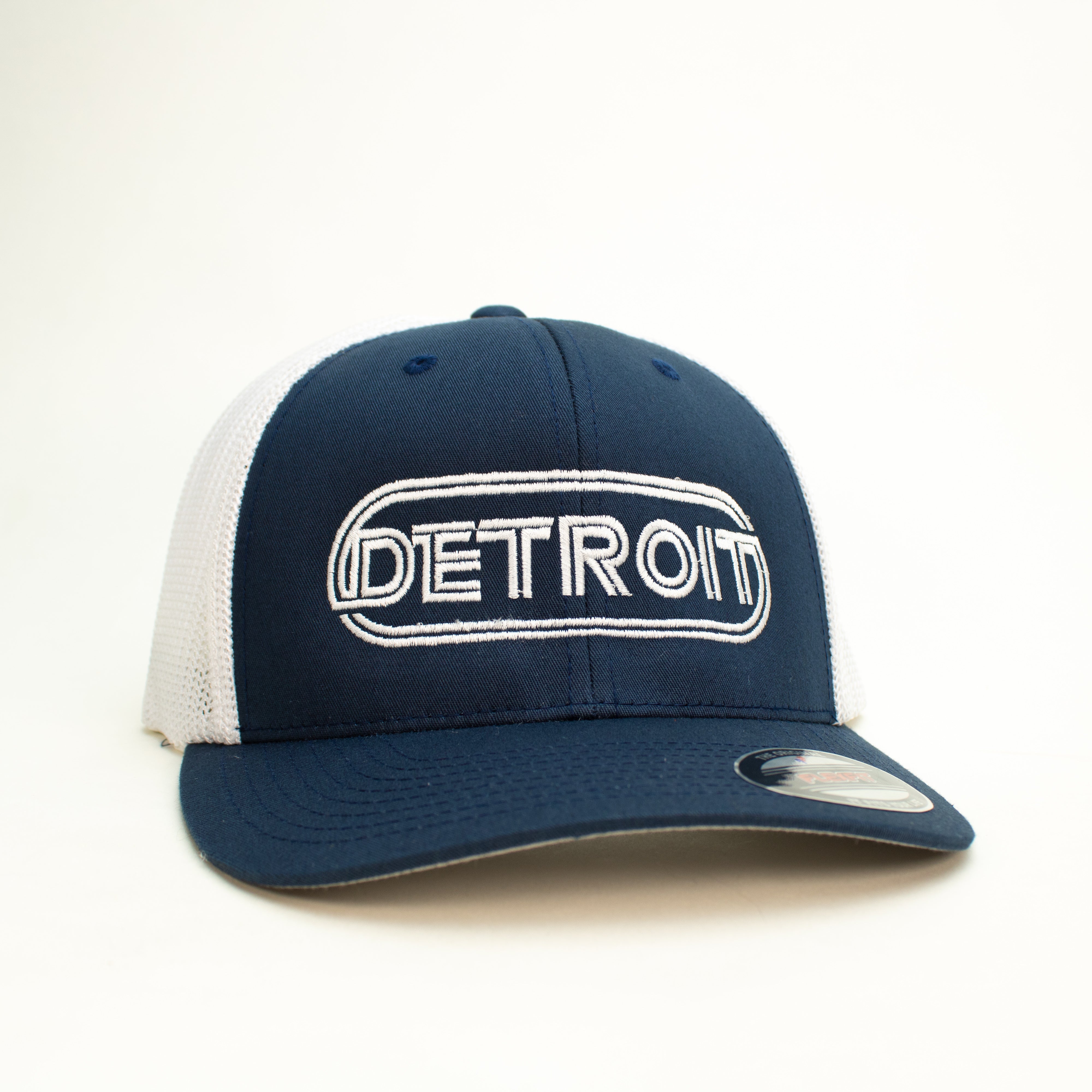 Hat - Detroit (Navy/White) Shirt Wrap Flexfit Detroit Company —