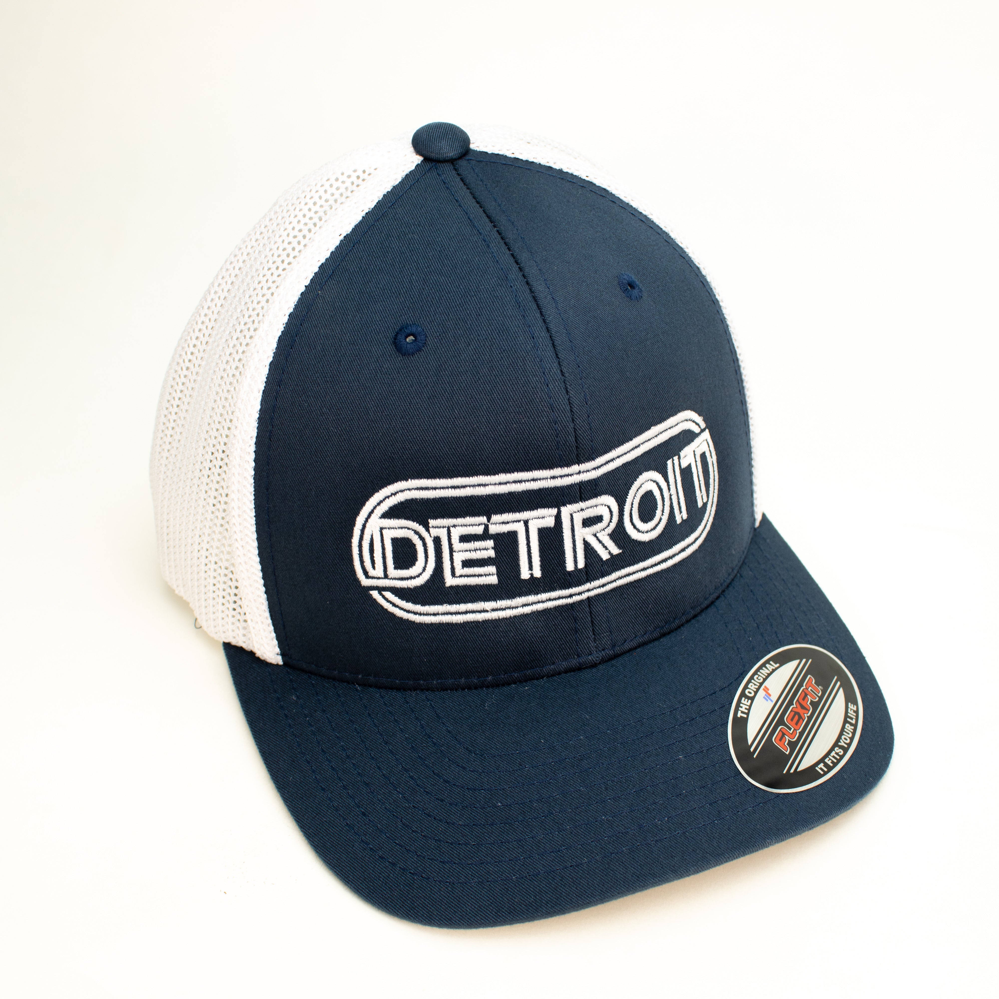 Hat - — Shirt Detroit Company Wrap Detroit Flexfit (Navy/White)