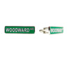 Cufflinks - Detroit Woodward Avenue Street Sign