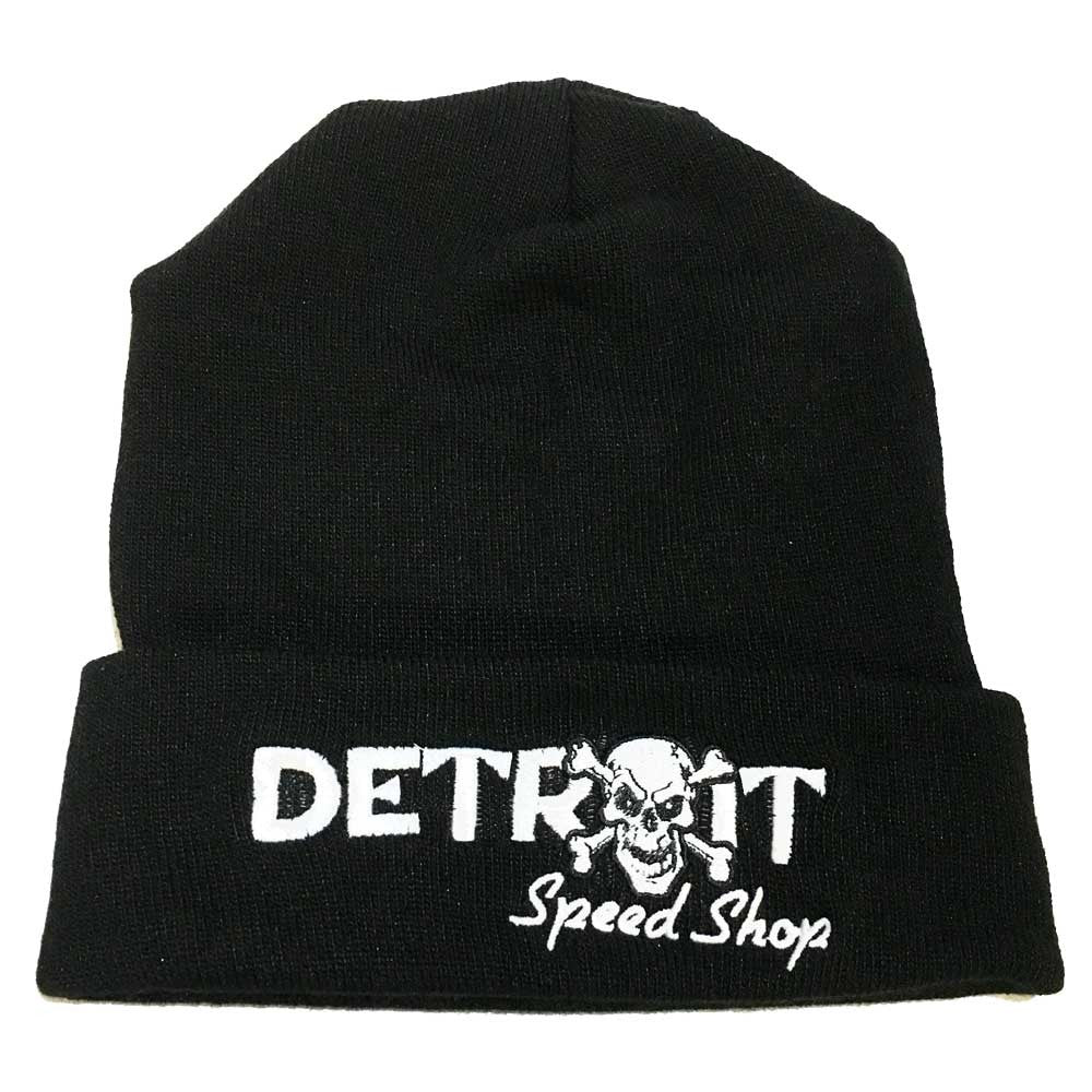 Hat - Detroit Bones Flip Knit - Black — Detroit Shirt Company