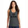 Ladies RAM Stacked Logo Tank Top - Heather Black Triblend