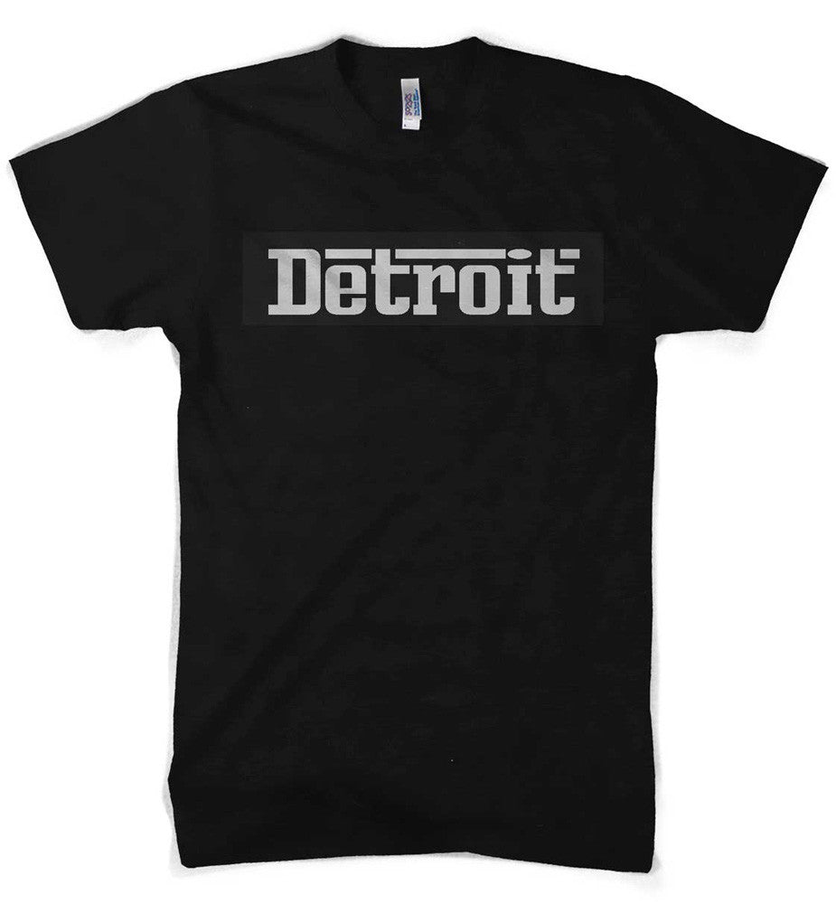 Mens Detroit Grigio T-shirt – Black — Detroit Shirt Company